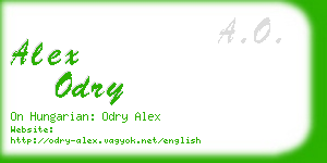 alex odry business card